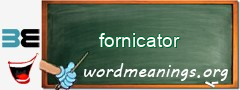 WordMeaning blackboard for fornicator